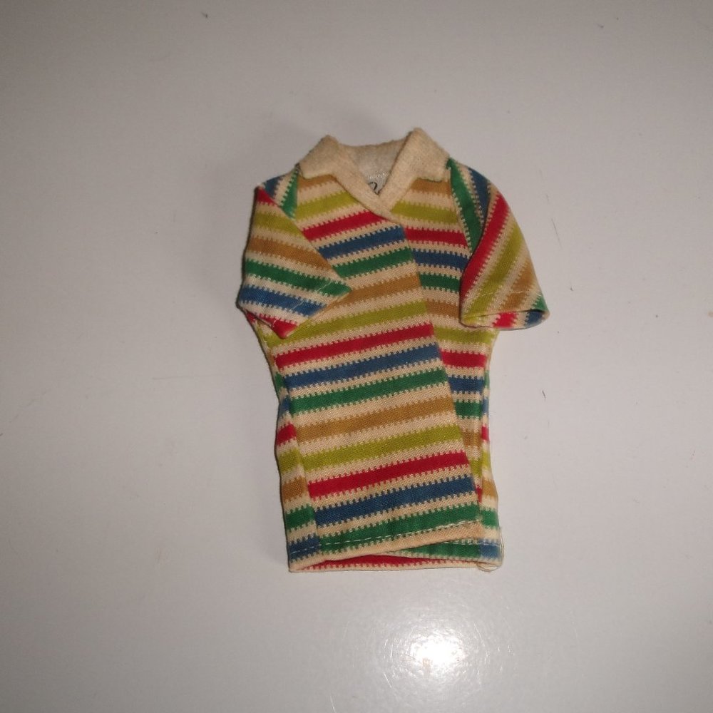 Vintage Barbie doll clothes beach striped jacket